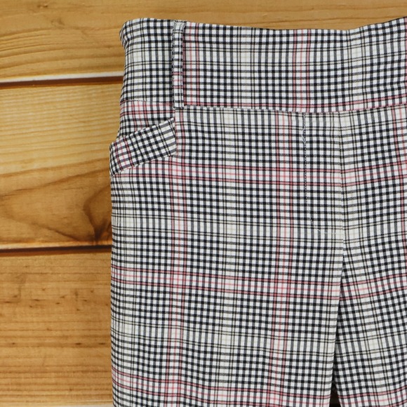SOHO‎ Leggings High Rise Womens Size L Multicolor Plaid Stretch Faux Pockets - Picture 5 of 6